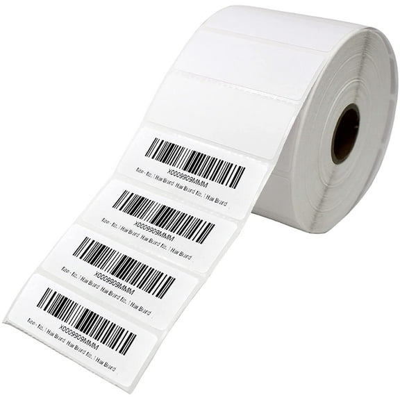 Jumuk Supplies 2 5/8" X 1” Direct Thermal Labels 2000 Per Roll Perforated Sticker Labels for Barcode Shipping Labels