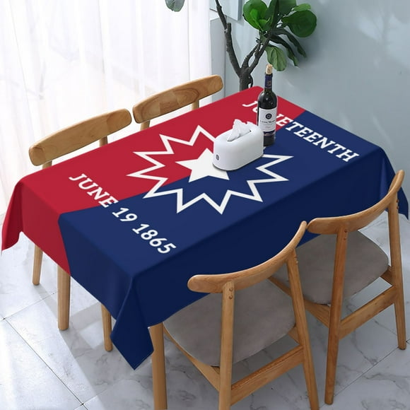Jun-ete-enth African American Black His-tory Month Tablecloth 54 X72 Inches Rectangle Table Cloth Cover Holiday Party Supplies For Picnic Dinner Decor