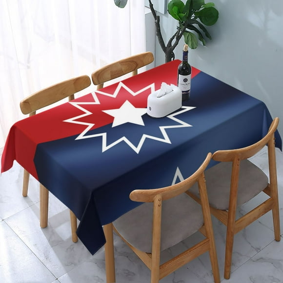 Jun-ete-enth Flag Independence Day 1865 Tablecloth 54 X72 Inches Rectangle Table Cloth Cover Holiday Party Supplies For Picnic Dinner Decor