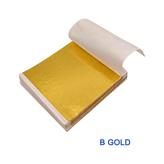 JunYeShi 100pc Multi-Color Copper Leaf Foil Paper, 100PC Art Paper for DIY Decoration, Bronzing Imitation Foil, Best Copper Leaf Foil Paper