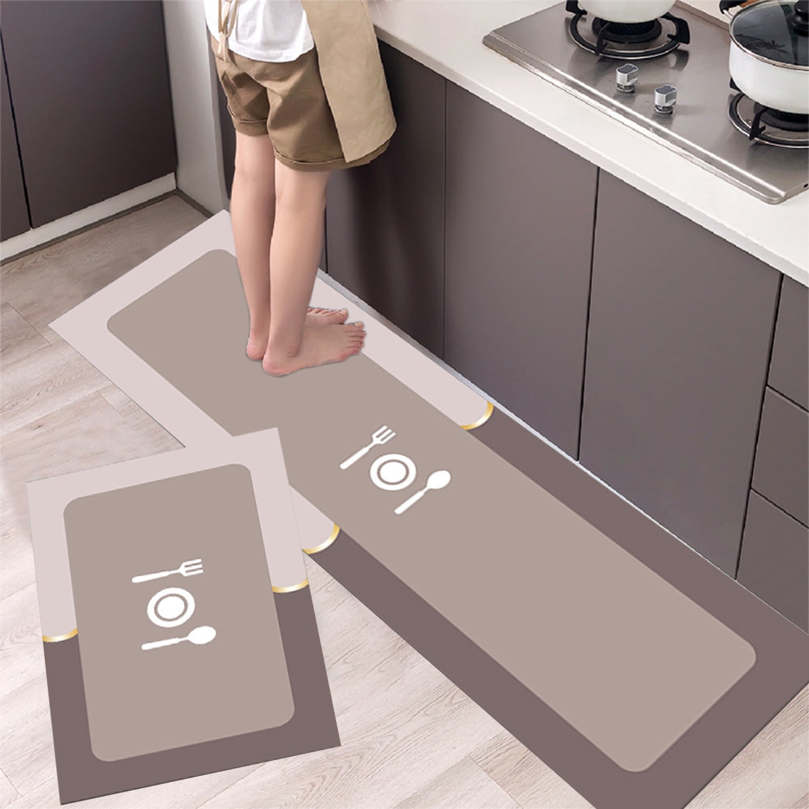 JunYeShi Anti Fatigue Kitchen Mats for Floor, Waterproof Non-Skip ...