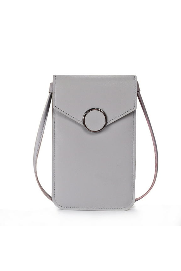 Clearance Under $2.00 DGS Women Touchscreen Phone Bags, Mini Leather Mobile Phone Crossbody Bags Shoulder Handbag Wallet with Credit Card Slots