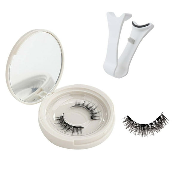 JunYeShi Clearance Under $2.00 Magnetic Eyelashes, 2 Pairs Reusable Magnetic Eyelashes with Applicator Natural Look Magnetic Lashes No Glue Needed Magnetic Eyelashes without Eyeliner