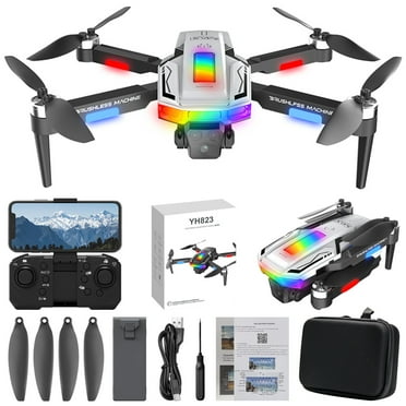 JunYeShi Clearance FPV Drone,ESC Camera,Brushless Motor,Cool Lights,2.4G RC Quadcopter,Altitude Hold,Obstacle Avoidance,for Kids and Adults