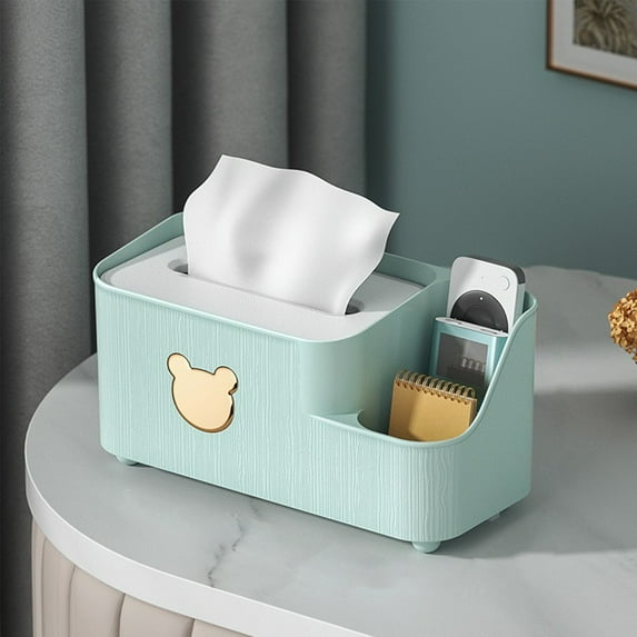JunYeShi Clearance Tissue Box,Plastic Paper Box,Living Room Storage,Desktop Organizer,Multifunctional Coffee Table Remote Control Holder