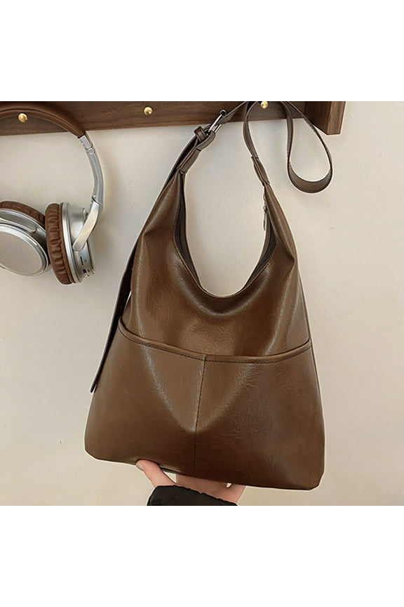 Clearance Under $2.00 Leather Tote Bag for Women Ladies Purse Travel Shopping Bag Carry Shoulder Bag Multipurpose Handbag