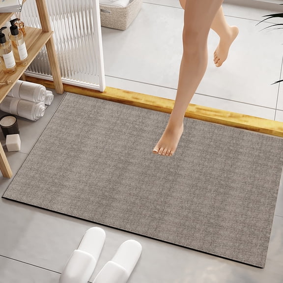 JunYeShi Clearance Under $2.00 Luxurious Creamy Style Diatomite Mud Bathroom Mat - Quick-Drying Water Absorbent Non-Slip Wear-DurabilityFloor Mat for Shower Toilet