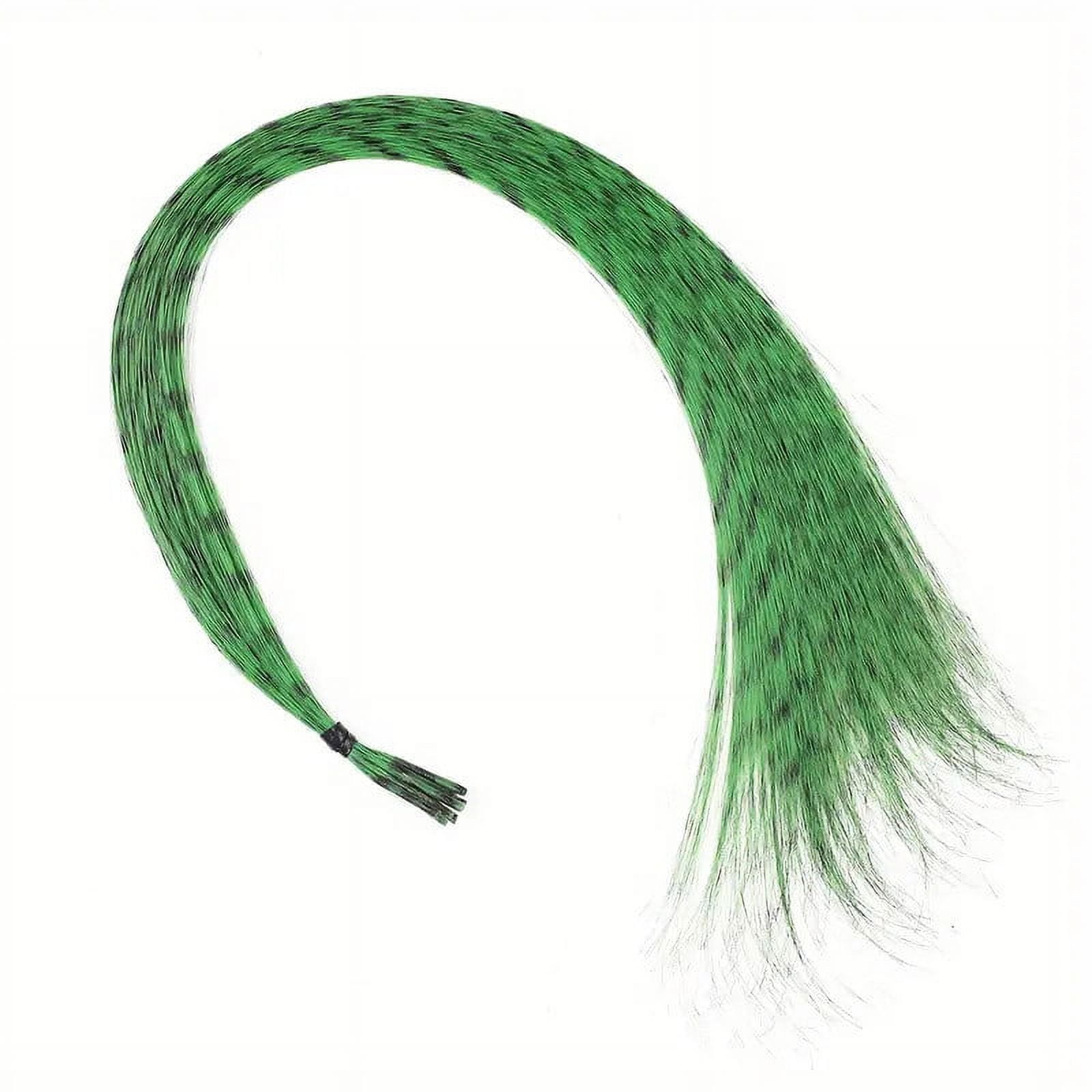 JunYeShi Colorful Feather Hair Extensions Colorful Striped Chemical