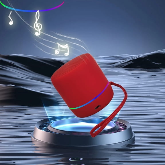 JunYeShi Colorful Light Effect Outdoor Macaron Bluetooth Speaker, Classic Fashion Outdoor Sports Mini Speaker, Watertight Design, Portable and Lightweight, Enhanced Bass