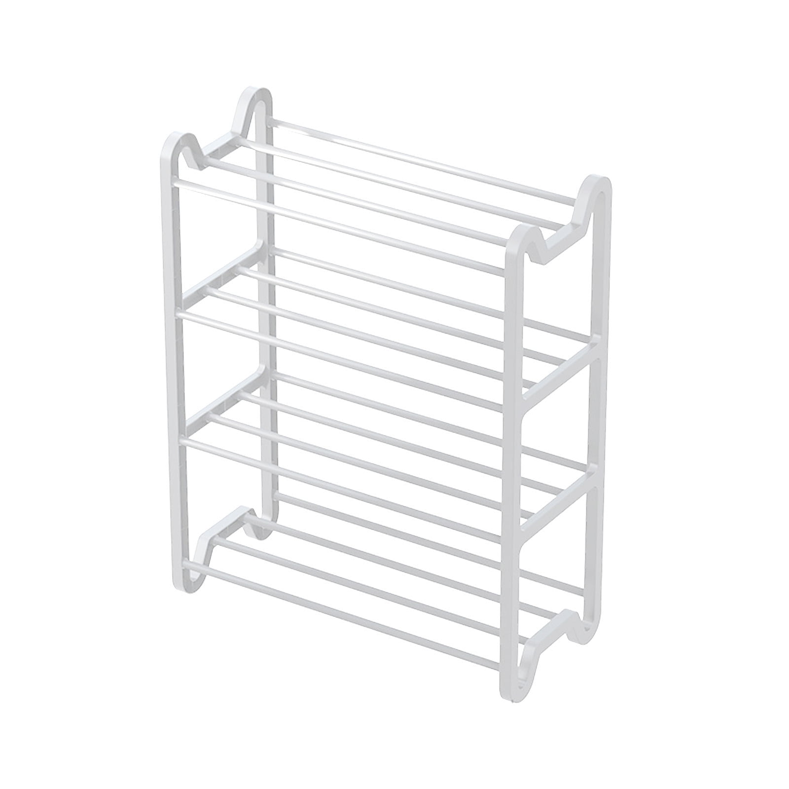 Handrail Storage Rack JunYeShi Four-Tier Shoe Rack with Handrail - Compact Entryway Shoe ...