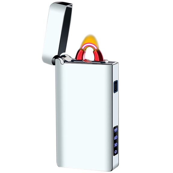 JunYeShi High-Power LED Lighter with Battery Display, USB Charging, Long Battery Life, Windproof Design, Compact and Portable, Perfect for Outdoor Use
