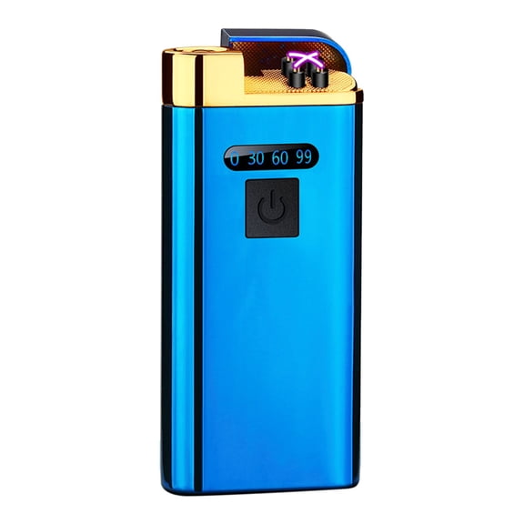 JunYeShi Metal USB Charging Lighter, High-Power Ignition, Compact Design, Power Display, Windproof with LED Lighting, Durable and Convenient, Easy to Use
