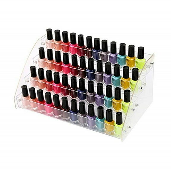 JunYeShi Nail Polish Clear Makeup Display Stand Rack Organizer 4 Layer