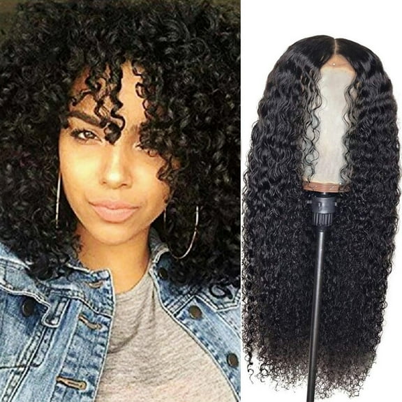 JunYeShi Peruvian Curly Wig Glueless Lace Front Hair