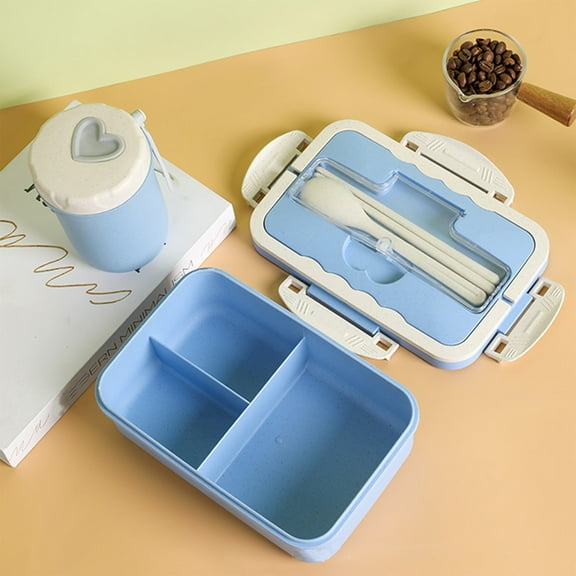 JunYeShi Portable Lunch Box with Lid and Cup Food Storage Container Leakproof meal prep, bento box, food container, lunch storage, leakproof container