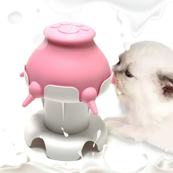 JunYeShi Puppy Feeder Bottle-Silicon Puppy Bottles for Nursing,Puppy Milk Replacement,Bottles with 5 Nipples,Puppy Feeders for Multiple Puppies