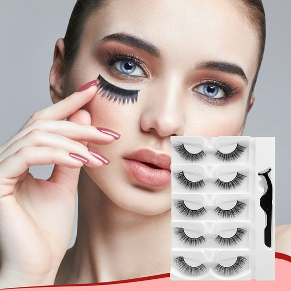 JunYeShi Selfadhesive False Eyelashes Gluefree Natural 3D Selfadhesive Eyelashes