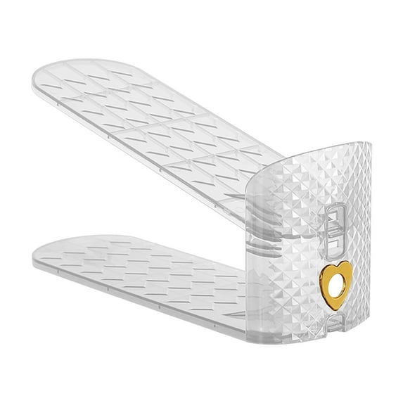 JunYeShi Shoe Slot Organizer for High and Low Heels, Sneakers, and Sandals, Double Shoe Rack for Space-Saving Storage in Closets