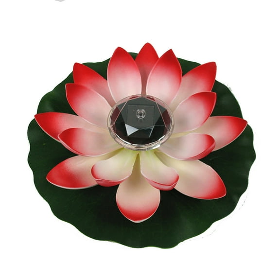 JunYeShi Solar Powered LED Flower Lights - Floating Garden Pond Pool Lamp - Waterproof Solar Flower Lights for Outdoor Yard Decoration