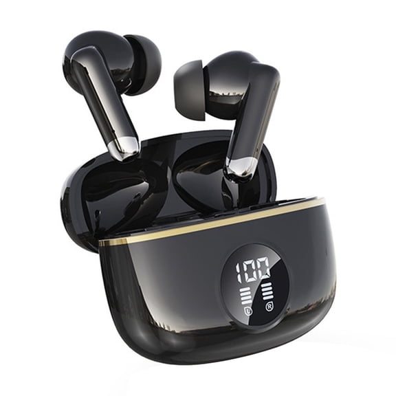 JunYeShi Sports Bluetooth Headphones V5.3, LED Digital Display, Wireless Earbuds with Noise Cancelling, Stereo Sound, Ultra-Long Battery Life, Secure Fit for Running