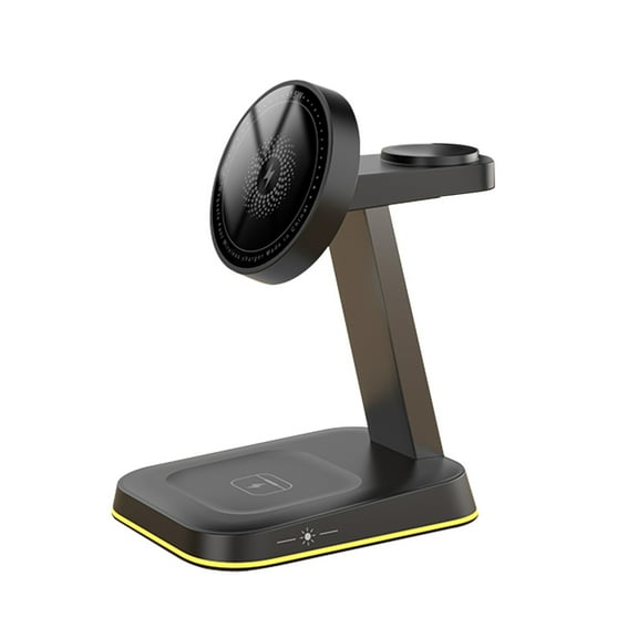 JunYeShi Three-In-One Wireless Charger - Fast Charging at 15W for Mobile Phones - Vertical Wireless Charging Stand - Efficient and Compact Design for Quick Power Ups