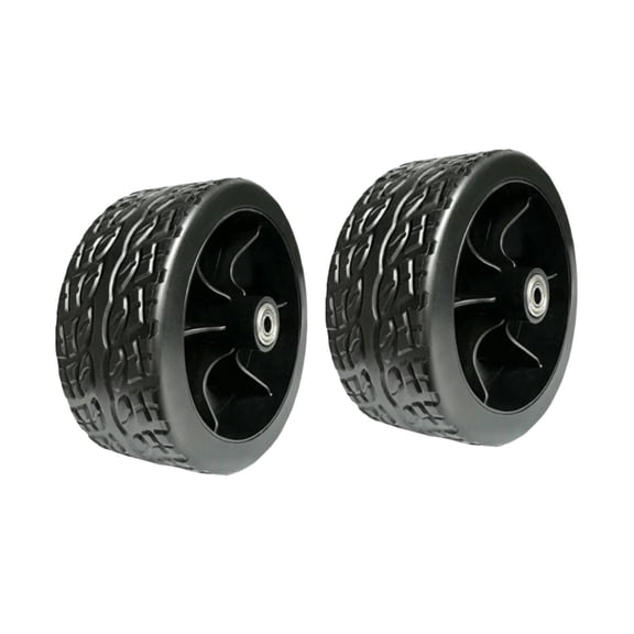 JunZheHub 2 Pieces Folding Wagon Replacement Wheels Camping Cart Tires for Grass Sand Road 5in Wide 0.6cm