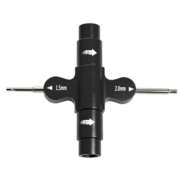 JunZheHub Compact Cross Driver Two-sidedEnded Multi-Tool Versatile Wrench with Screwdriver Black