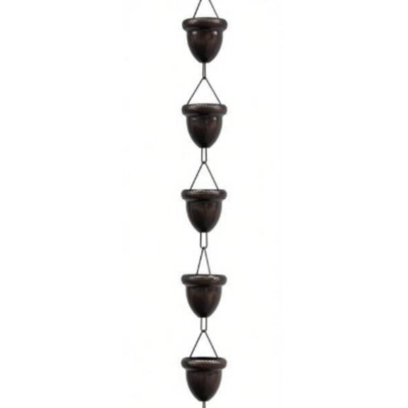 JunZheHub Creates Soothing Sounds Rain Chain Easy to Install Japanese Rain Bell Finish for Brown Acorn