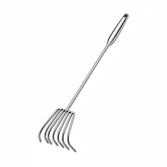 JunZheHub Stainless Steel Clam Rake Heavy Duty 7 Tine Beachcombing Rake Multi-Functional 50CM 7-teeth