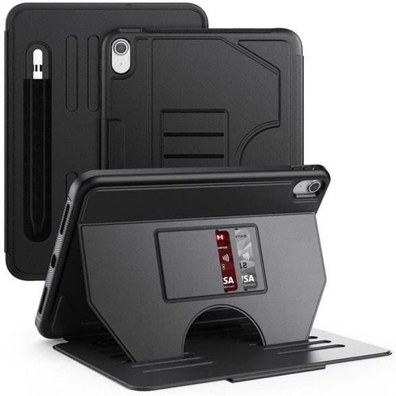 Junayo Case for iPad 10th Gen 10.9 inch 2022 Strong Magnetic Auto Sleep Shockproof Case with Multi-Angles Stand Pen Holder Card Slot