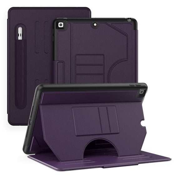 Junayo Case for iPad 7th/8th/9th Gen 10.2 inch Strong Magnetic Auto Sleep Shockproof Case with Multi-Angles Stand Pen Holder Card Slot