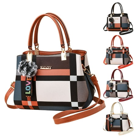JUNBOYS Handbags for Women Shoulder Crossbody Tote - Stylish Large Purse for Daily Commute Weekend Getaway with Top Zip and Comfortable Handle