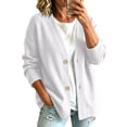 thumbnail image 1 of Junboys Women's Button Front Color Cardigan - Long Sleeve Knit, Fall Cardigan for Women, Soft Cashmere, Everyday, 1 of 6