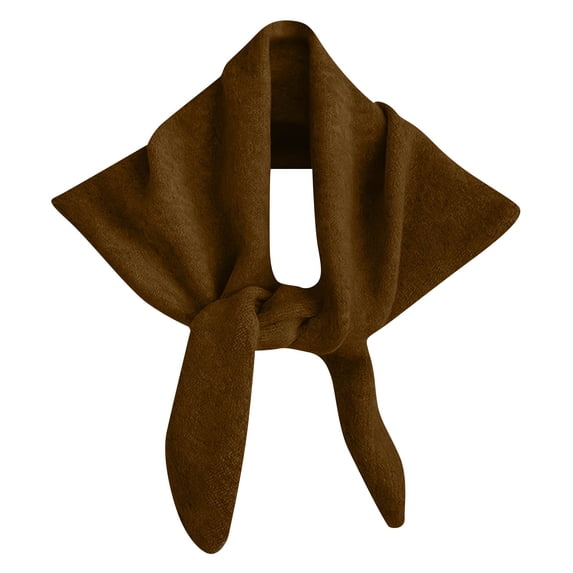 Junboys Womens Knit Triangular Scarf - Y2K Style Shawl Neck Warmer, Head Scarf for Women & Scarf for Women, Lightweight for Daily Trendy Wear,Coffee