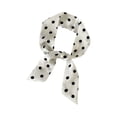 thumbnail image 1 of Junboys Womens Polka Dot Skinny Scarf - Long Ribbon Neck Tie Belt, Purse Scarf for Women & Scarf for Women, Premium for Everyday Fashion,White, 1 of 3