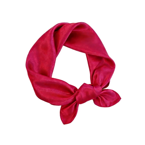 Junboys Womens Small Square Silk Scarf - Versatile Neck Head Hair Tie, Silk Head Scarf for Women & Purse Scarf, Great for Everyday Accessory,Hot Pink