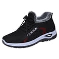 thumbnail image 1 of Junboys Womens Winter Warm Lined Tennis Shoes - Lightweight Lace-Up Casual Sneakers for Cold Weather Walking,Black 36, 1 of 9