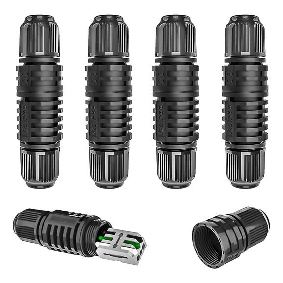 Kekeou Junction Box Cable Connector,  IP68 Waterproof, 2 Way  Connectors Extension Cord, 22-10 AWG 32A 4-9mm Wire