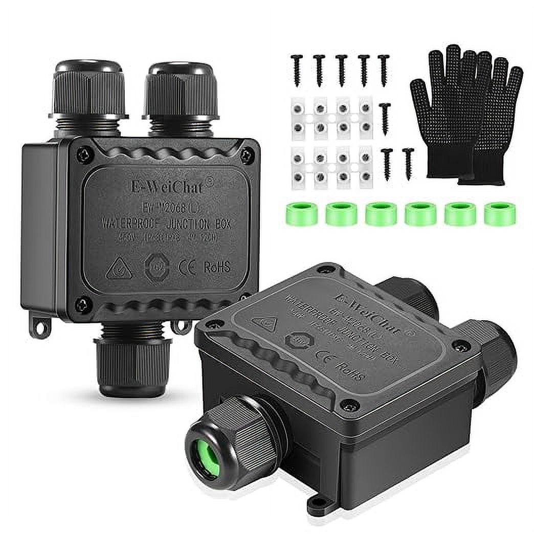 Junction Box IP68 Waterproof 3 Way Electrical Junction Box M25