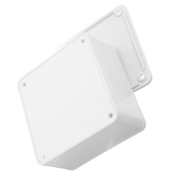 White PVC Electrical Junction Box, Compact and for Indoor Outdoor Use, Ideal for Wiring and Storage Solutions
