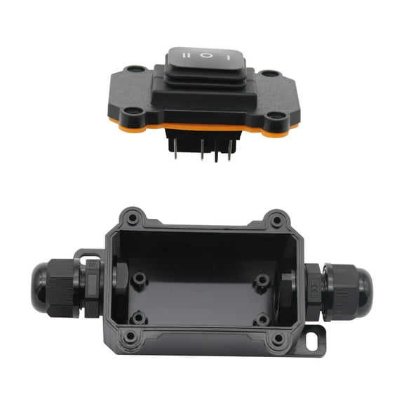 Junction Box Set,Line Wire 4 2 Way Line 4 To 8mm Switch Set 2 Way Set 2 Way Line Wire Junction Box Ip68 Waterproof Junction Wire 4 To Set Wotao Ip68 Qahm Black