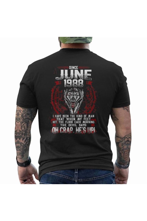 June 1988 33Rd Birthday Were Born June 1988 Back T-Shirt