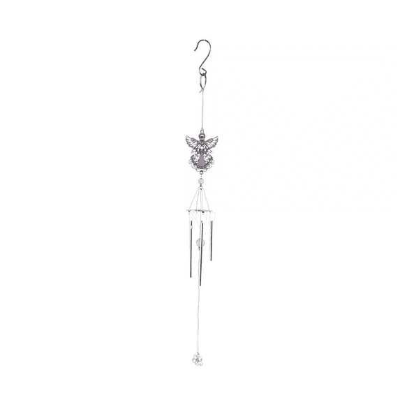 June Angel Birthstone Faux Crystal Windchimes in Alexandrite