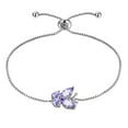 thumbnail image 1 of June Birthstone Bracelets Purple Butterfly Bracelet Alexandrite 925 Sterling Silver Jewelry Women Birthday Christmas Mother's Day Gift, 1 of 9