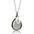 thumbnail image 1 of June Birthstone Necklace, Teardrop Moonstone Necklace, Birthday Necklace, Personalized Necklace, Bridesmaid Necklace, Initial Necklace - 16" Gold Plated, 1 of 5
