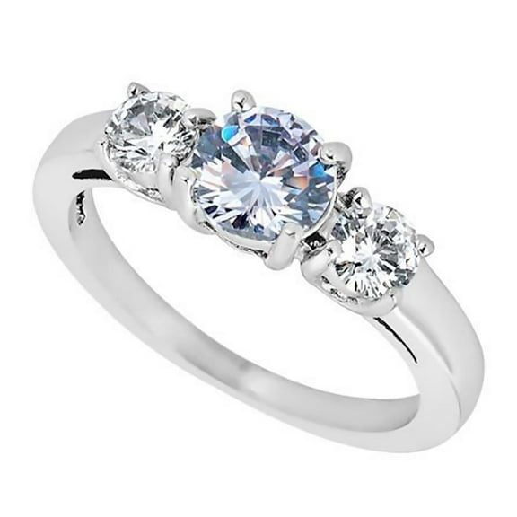 June Birthstone Ring Womens Purple Cubic Zirconia Stainless Steel Band Fantasy Forge Jewelry