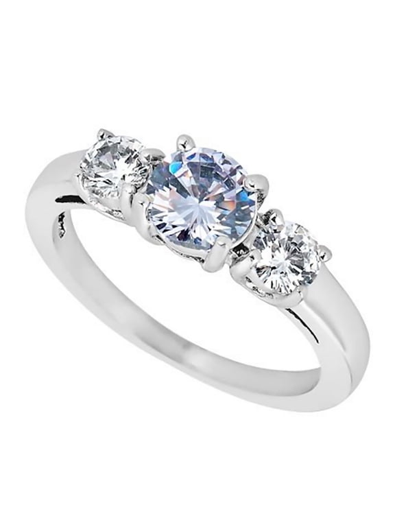June Birthstone Ring Womens Purple Cubic Zirconia Stainless Steel Band Fantasy Forge Jewelry