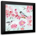 thumbnail image 1 of June, Dina 12x12 Black Modern Framed Museum Art Print Titled - Flowers and Feathers IV, 1 of 5