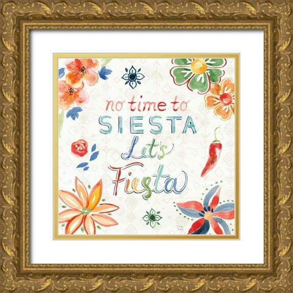 June, Dina 12x12 Gold Ornate Wood Framed with Double Matting Museum Art Print Titled - Sweet and Spicy XVII
