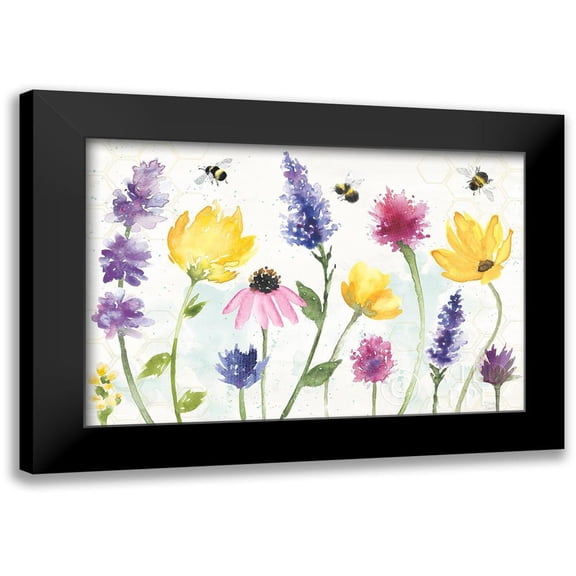 June, Dina 14x11 Black Modern Framed Museum Art Print Titled - Bee Harmony I